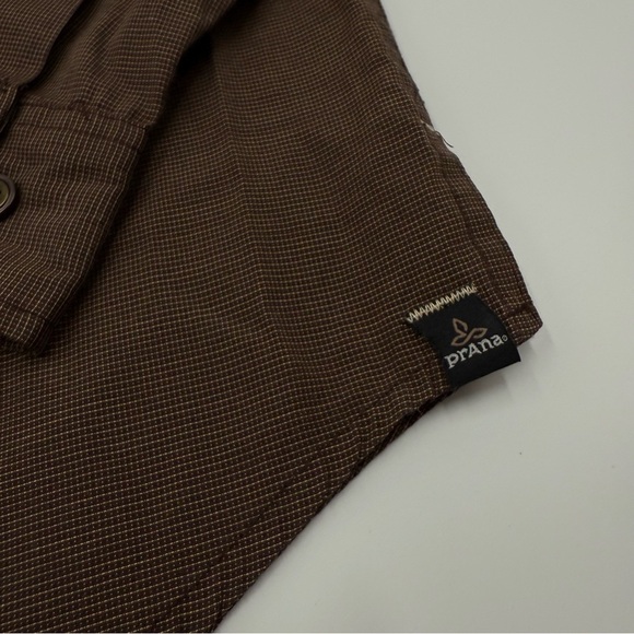 Prana Men’s Button Down Long Sleeve Shirt Large Brown Cotton Blend EUC - Picture 11 of 11